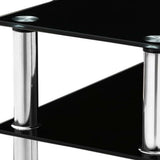 Table Hallway Stand Entry Table  - 90 x 30 x 74.5cm Black & Silver