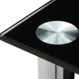 Table Hallway Stand Entry Table  - 90 x 30 x 74.5cm Black & Silver