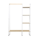 Metal Hanger Garments Storage Rack Clothes Shelf Garment Rail Stand Wardrobe Organiser Hanger White