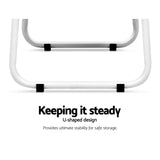 Metal Hanger Garments Storage Rack Clothes Shelf Garment Rail Stand Wardrobe Organiser Hanger White