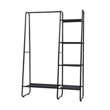 Metal Hanger Garments  Storage Rack Clothes Shelf Garment Rail Stand White Hanger