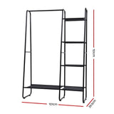 Metal Hanger Garments  Storage Rack Clothes Shelf Garment Rail Stand White Hanger