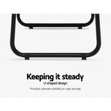 Metal Hanger Garments  Storage Rack Clothes Shelf Garment Rail Stand White Hanger