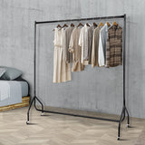 Metal Hanger Garments 180cm W -Metal Garment Display Rail - Black