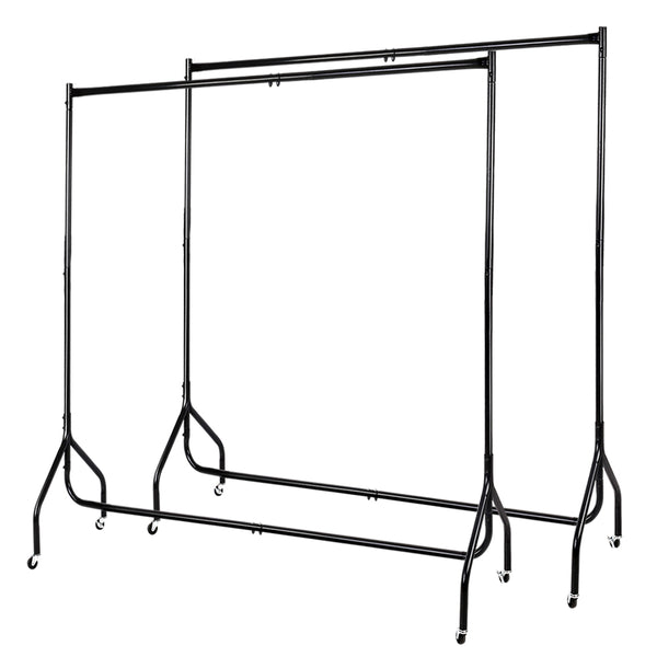 Metal Hanger Garments x2 ( BUY SET 2 ) Metal Display Rolling Stand  Garment Coat Hanger Shelf Portable