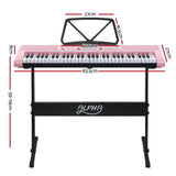 Lighted Electronic Piano Keyboard LED with 61 Key  Electric Holder Music Stand