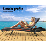Chairs Outdoors Sun Lounge Pool Lounge Furniture Day Bed Wicker Pillow Sofa Set