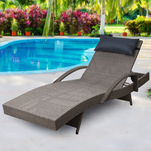Chairs Outdoors Sun Lounge Pool Lounge New Furniture Day Bed Wicker Pillow Sofa Set
