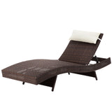 Chairs Outdoors Sun Lounge Pool Lounge New Outdoor Wicker Sun Lounge - Brown