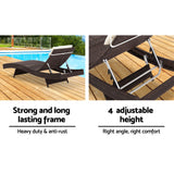 Chairs Outdoors Sun Lounge Pool Lounge New Outdoor Wicker Sun Lounge - Brown