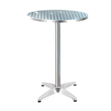 Table metal Table Adjustable Aluminium Round 70/110cm