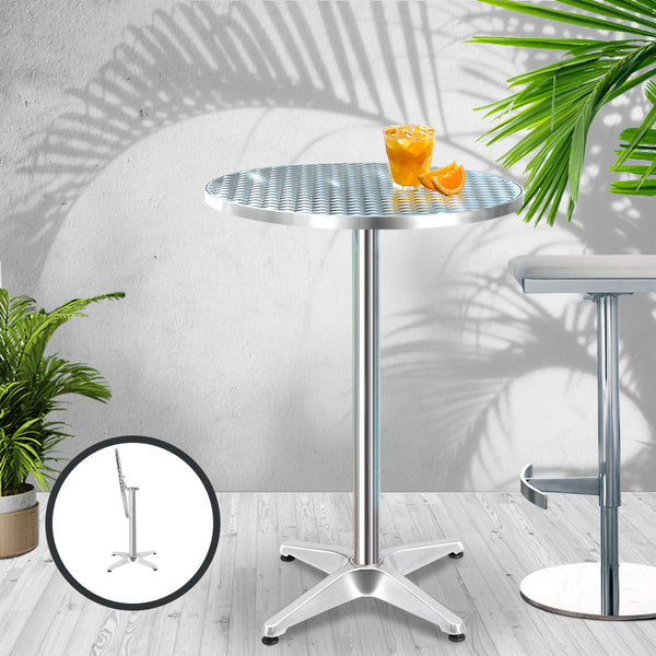 Table metal Table Adjustable Aluminium Round 70/110cm