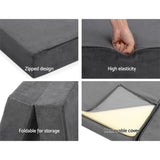Mattress Folding Mattress Camping Mattress Portable Floor 180cm x 70cm Grey