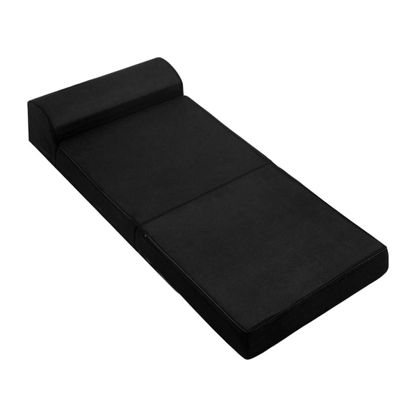 Mattress Folding Mattress Camping Mattress Portable Floor Bed Mat 180cm x 70cm in Black