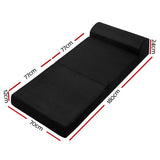 Mattress Folding Mattress Camping Mattress Portable Floor Bed Mat 180cm x 70cm in Black
