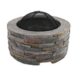 Fireplace Stone Look As  Fire Pit for Charcoal or wood fire Decor Heater