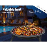 Fire Pit Portable BBQ Charcoal Smoker Portable Outdoor Camping Pits Patio Fireplace 22"