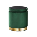 Ottoman Foot Stool Rest Feet Feet Stool Pouffe Padded Seat Pouf In Green