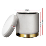 Ottoman Foot Stool Rest Feet Feet Stool Pouffe Padded Seat Pouf Seat Grey