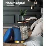 Ottoman Foot Stool Rest Feet Feet Stool Pouffe Padded Seat Pouf  Navy