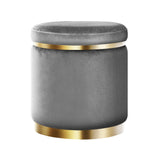 Ottoman Foot Stool Rest Feet Feet Stool Pouffe Padded Seat Pouf Grey/Charcoal