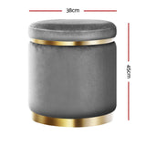 Ottoman Foot Stool Rest Feet Feet Stool Pouffe Padded Seat Pouf Grey/Charcoal