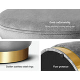 Ottoman Foot Stool Rest Feet Feet Stool Pouffe Padded Seat Pouf Grey/Charcoal