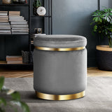 Ottoman Foot Stool Rest Feet Feet Stool Pouffe Padded Seat Pouf Grey/Charcoal