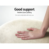 Ottoman Foot Stool Rest Feet Feet Stool Pouffe Padded Seat Pouf Cream