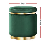 Ottoman Foot Stool Rest Feet Feet Stool Pouffe Padded Seat Pouf  Green