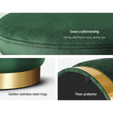 Ottoman Foot Stool Rest Feet Feet Stool Pouffe Padded Seat Pouf  Green