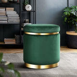 Ottoman Foot Stool Rest Feet Feet Stool Pouffe Padded Seat Pouf  Green