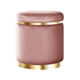 Ottoman Foot Stool Rest Feet Feet Stool Pouffe Padded Seat Pouf Pink