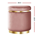 Ottoman Foot Stool Rest Feet Feet Stool Pouffe Padded Seat Pouf Pink