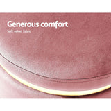Ottoman Foot Stool Rest Feet Feet Stool Pouffe Padded Seat Pouf Pink