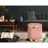 Ottoman Foot Stool Rest Feet Feet Stool Pouffe Padded Seat Pouf Pink