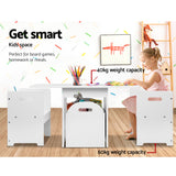 Kids Storage kids seat and store 4 pieces  Kids Table and Chairs Set Storage Box Toys Play Desk  Children