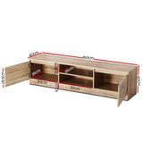 TV Stand 160CM  Entertainment Storage Tv Cabinet Wooden Look