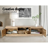 TV Stand 160CM  Entertainment Storage Tv Cabinet Wooden Look
