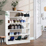 Storage Shoe Rack Shoes Cabinet Shoes shoe storage six level - White