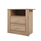 Bedside Tables Drawers Storage Cabinet Shelf Side End Table Oak