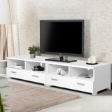 Stand Cabinet for Storage media devices Unit 180cm with Drawers - White