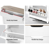 Storage Shoe Rack Shoes Cabinet Shoes shoe storage style Shelf Drawer White