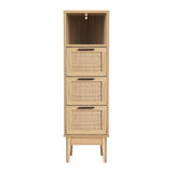 Storage Cupboard Cabinet Rattan Storage Hallway Chest of Drawers Rattan Furniture