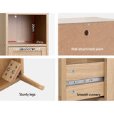 Storage Cupboard Cabinet Rattan Storage Hallway Chest of Drawers Rattan Furniture