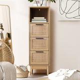 Storage Cupboard Cabinet Rattan Storage Hallway Chest of Drawers Rattan Furniture
