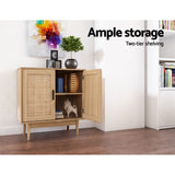 Storage Buffet Sideboard Cupboard Cabinet Rattan Storage Hallway Table Kitchen Cupboard