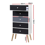 Bed Side Table Chest with drawers Tallboy Cabinet Storage Furniture Bedroom