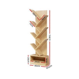 Bookcase Display Storage Stand Rack  Shelf 7 level, Bookshelf Storage Natural