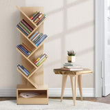 Bookcase Display Storage Stand Rack  Shelf 7 level, Bookshelf Storage Natural